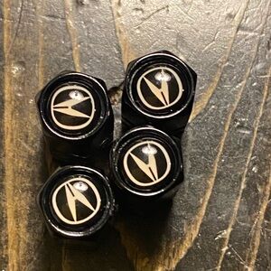 Acura Valve Stem Caps in Black Set of 4 NWT